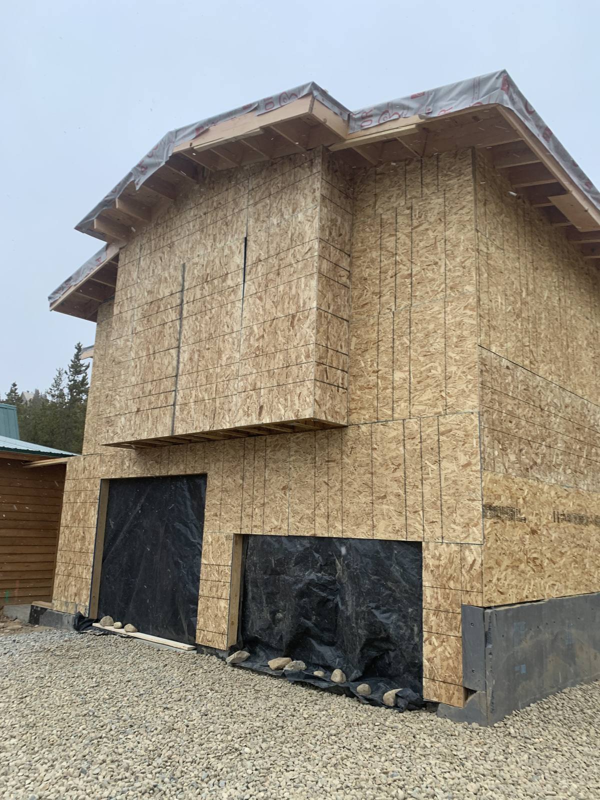 Garage addition framing in progress